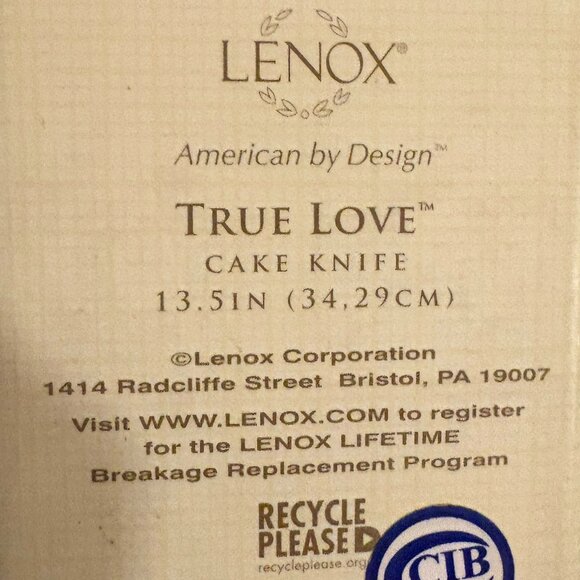 Lenox True Love Cake Knife & Server Set - Picture 5 of 6
